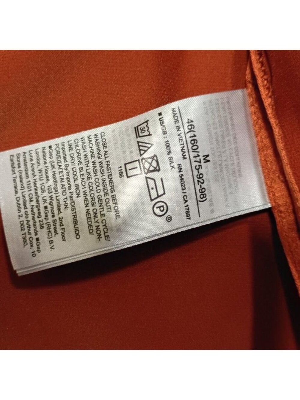 Banana Republic Silk Size M Button-Down Rust Midi Dress Short Sleeve Resortwear - Picture 5 of 12